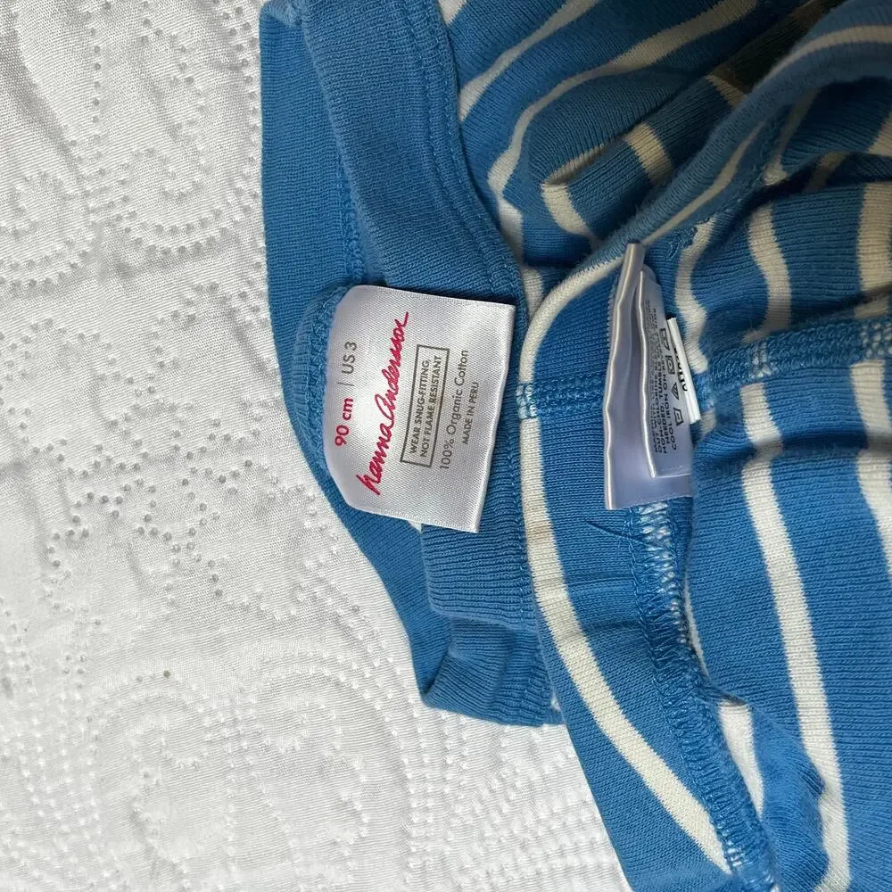 Hanna Andersson Organic Cotton Bunny PJs Size 3